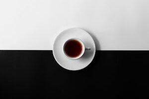 flat view photography of cup of coffee